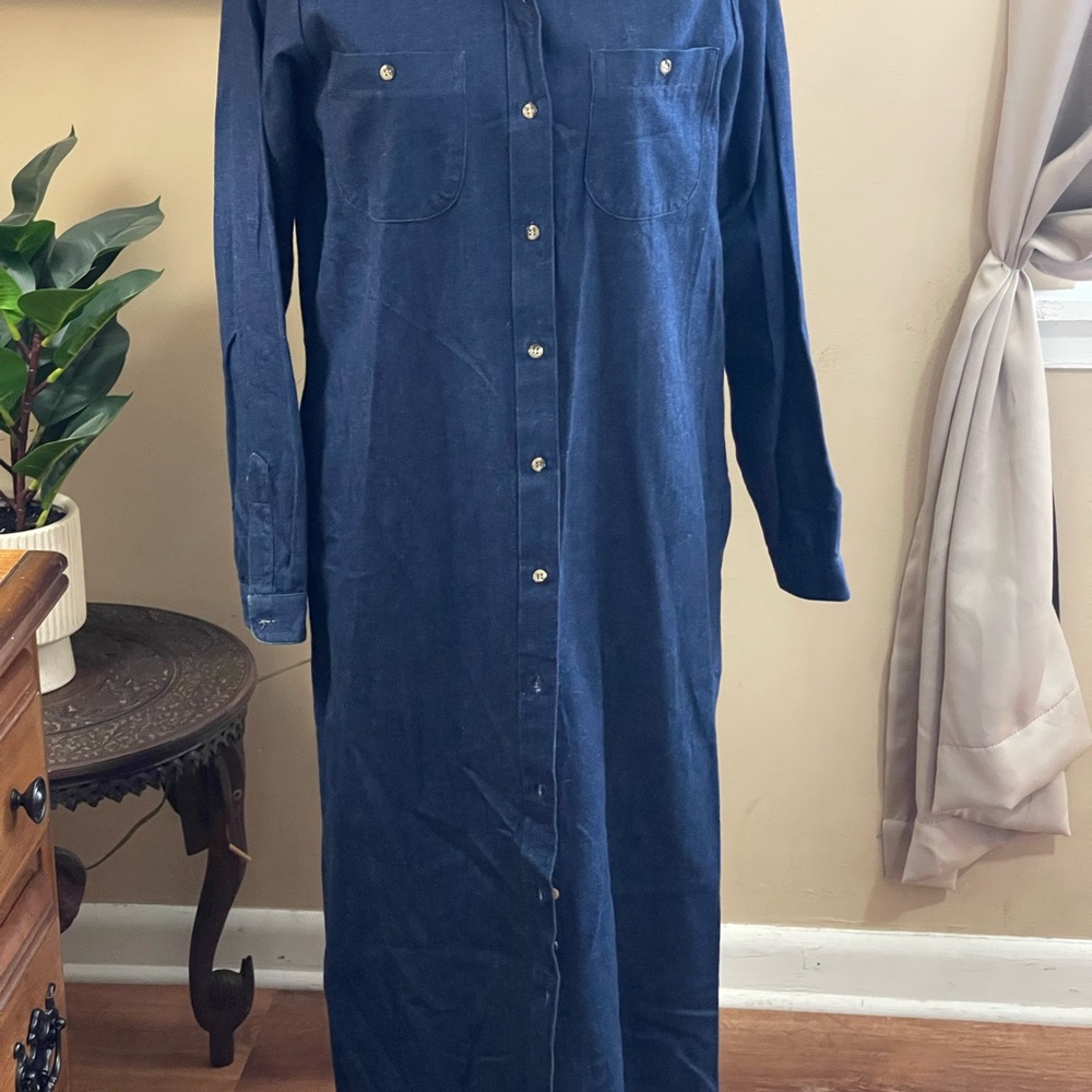 L.L. Bean Navy Long Sleeve Dress